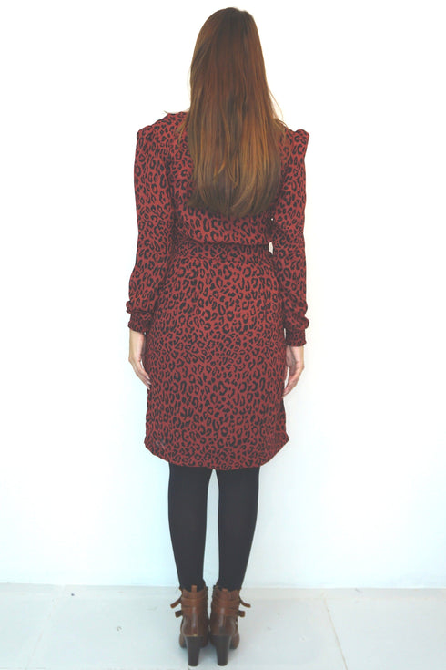 The Classic Dress - Maroon Animal dubai outfit dress brunch fashion mums